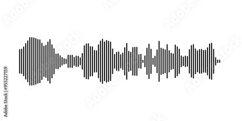 Parallel lines creating a modern sound wave graphic design element