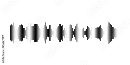 Dynamic vertical lines illustrating sound waves and audio frequencies