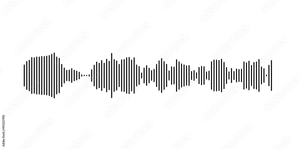 Contemporary sound wave design using parallel lines for visual impact Contemporary sound wave design using parallel lines for visual impact