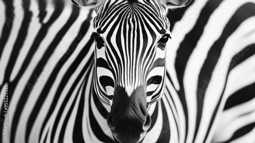 Animal zebra black and white pattern texture portrait 