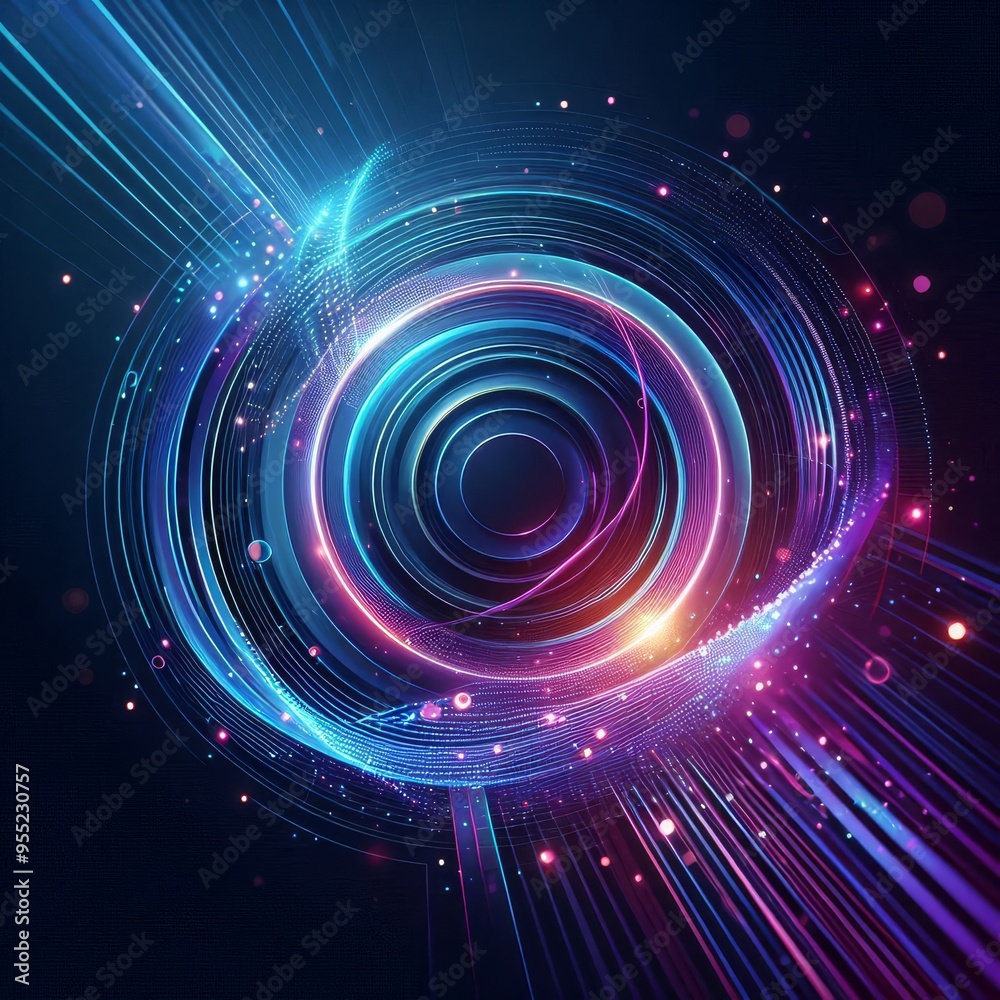 Abstract background with blue and purple neon light rays, cut out
Abstract background with blue and purple neon light rays, cut out