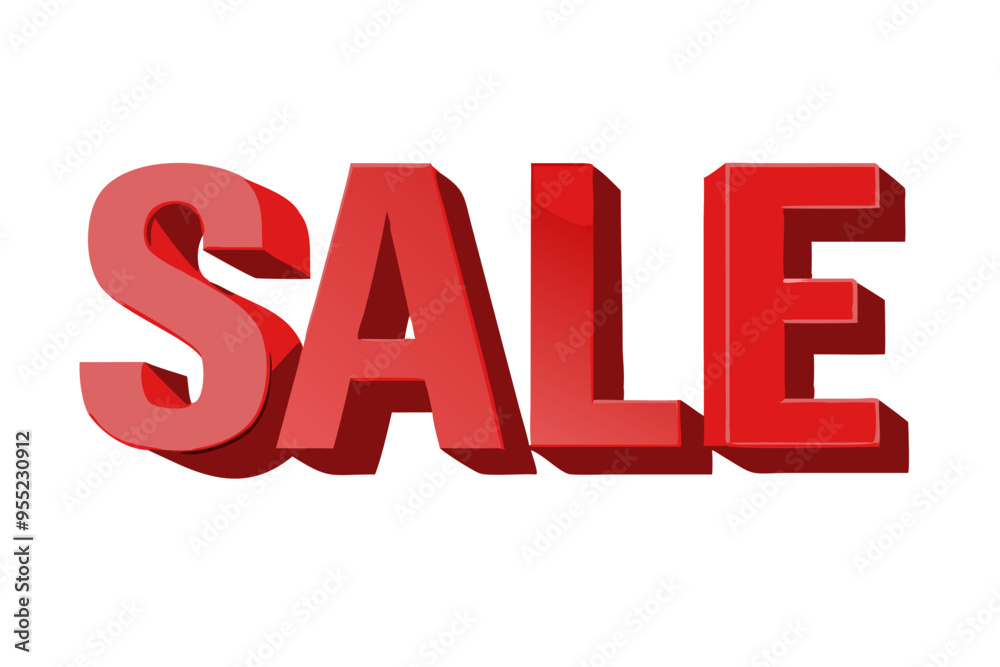 Simple Bold Red Sale Text with 3D Shadow Effect for Minimalist Promotions Simple Bold Red Sale Text with 3D Shadow Effect for Minimalist Promotions