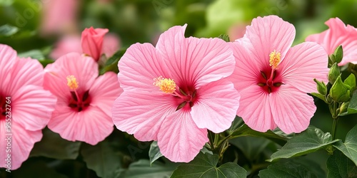 Beautiful Pink Hibiscus rosa-sinensis Flower 