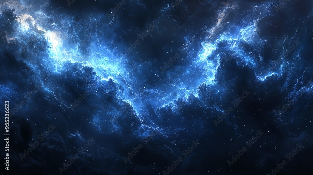 A stunning cosmic scene featuring swirling blue clouds and ethereal light, perfect for backgrounds or celestial themes. A stunning cosmic scene featuring swirling blue clouds and ethereal light, perfect for backgrounds or celestial themes.