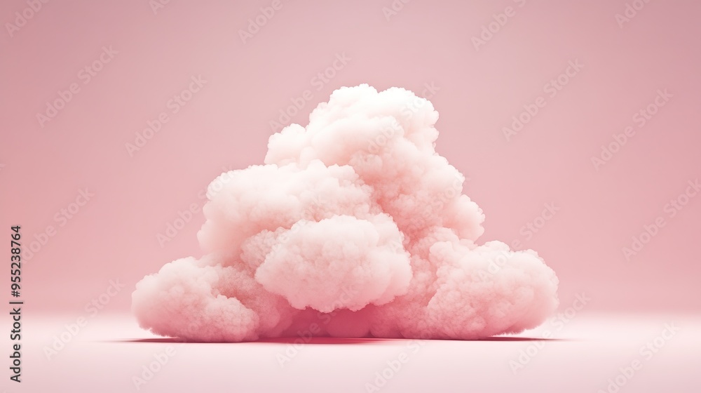 Pink puffy clouds and sky Pink puffy clouds and sky