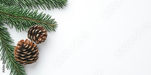 A white background with two pine cones on it