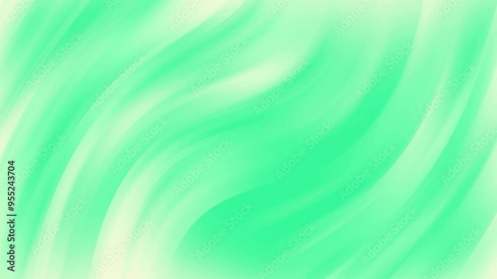 Abstract Flowing Wave Animation with Pastel Green and White Gradient Background in 4K Abstract Flowing Wave Animation with Pastel Green and White Gradient Background in 4K