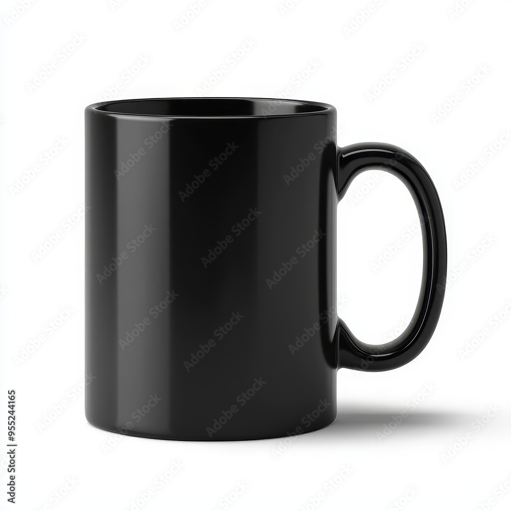 Blank black coffee mug isolated on white background. Blank black coffee mug isolated on white background.