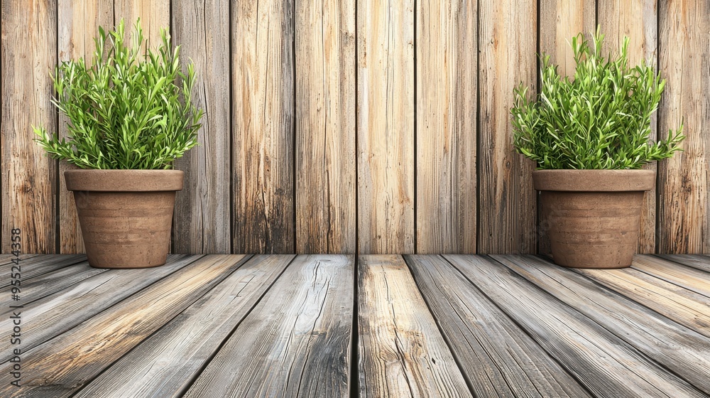 Serene Wood Table on Pastel Wallpaper Background for Soft Visuals