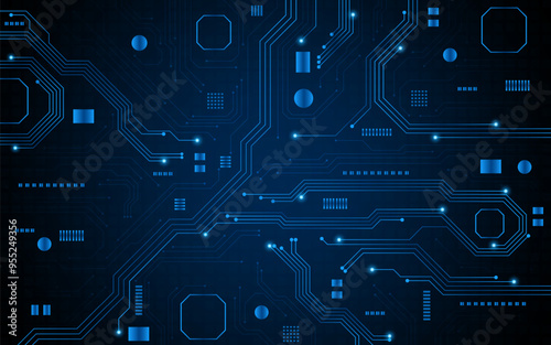 Technology circuit board background. Electronic motherboard concept or artificial intelligence engineering
