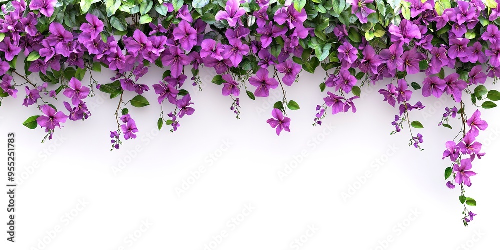 purple flower vine bush tree isolated tropical Colorful floral plant on white background purple flower vine bush tree isolated tropical Colorful floral plant on white background