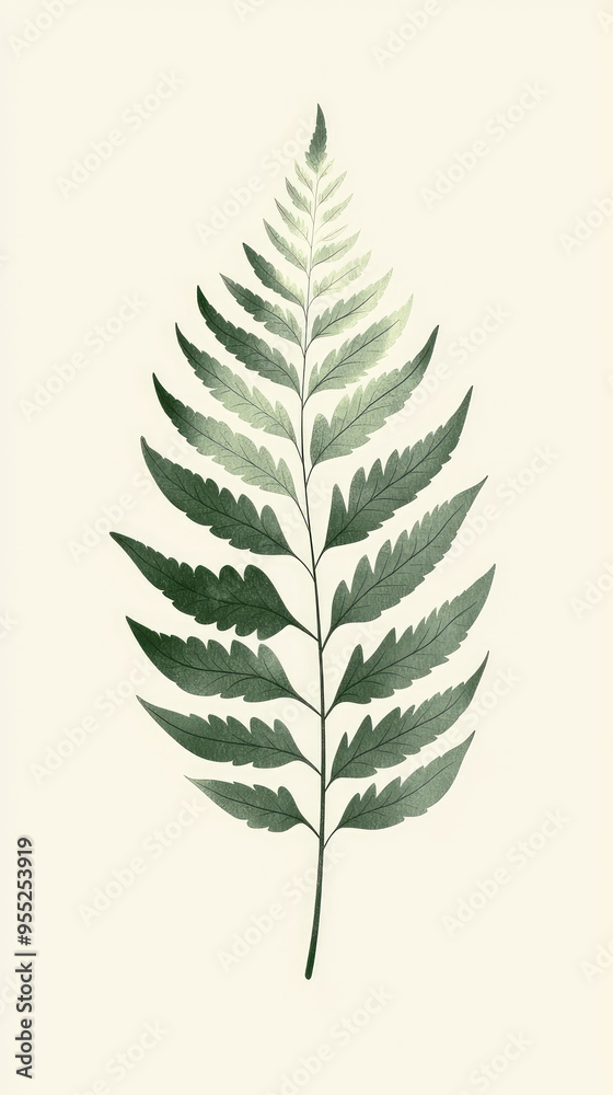 A Single Fern Leaf, Elegantly Curving Against a Minimalist Background, Creates a Sense of Tranquility and Natural Beauty. A Single Fern Leaf, Elegantly Curving Against a Minimalist Background, Creates a Sense of Tranquility and Natural Beauty.