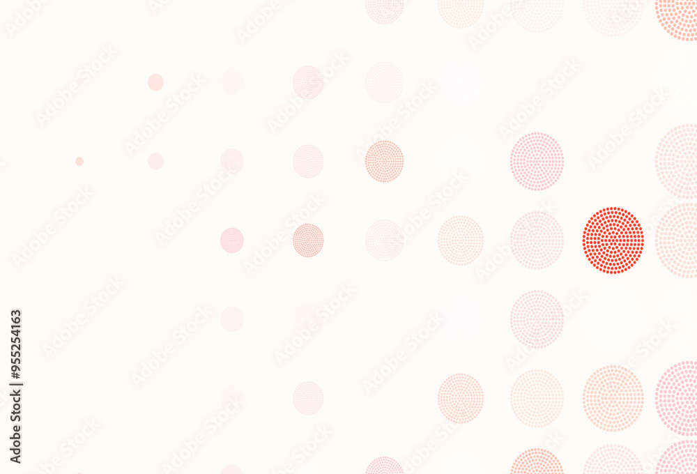 Light Red vector layout with circle shapes.