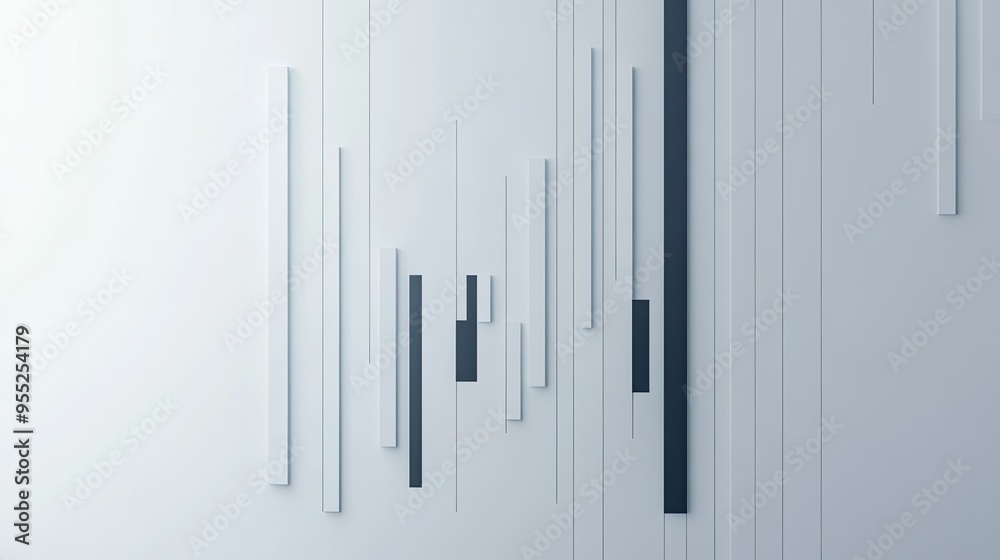 A minimalist composition featuring a clean, white background with a single, bold candlestick chart representing a market trend. A minimalist composition featuring a clean, white background with a single, bold candlestick chart representing a market trend.
