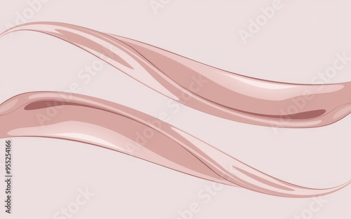 Abstract pink swirls. Two abstract pink swirls on a light background. Ideal for beauty, cosmetics, and fashion designs.