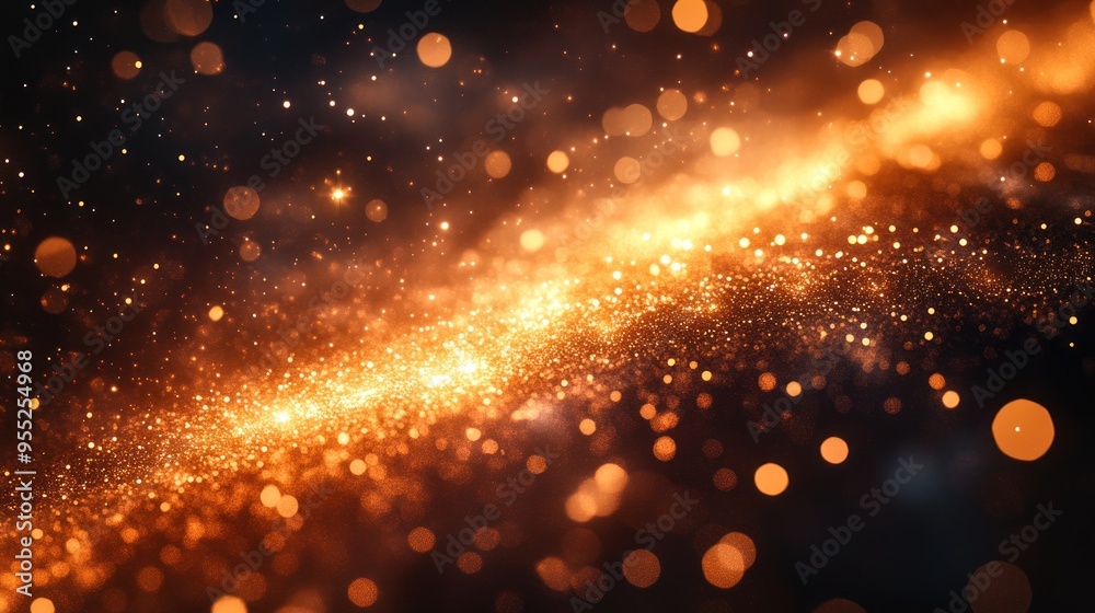 Obraz premium Glittering abstract design with gold surface texture.