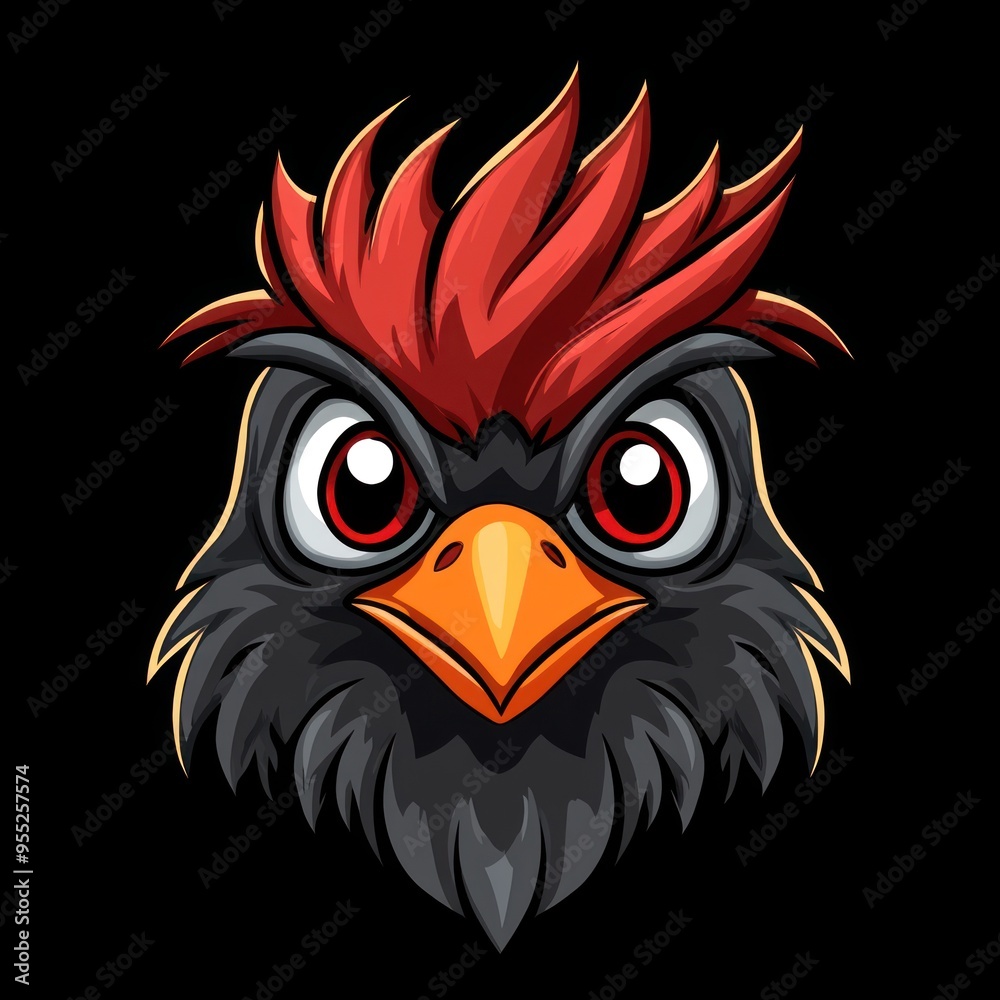 Fototapeta premium Angry Bird Cartoon Illustration