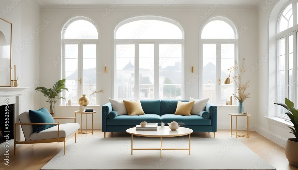 Fototapeta premium Photo interior modern design room 3d illustration