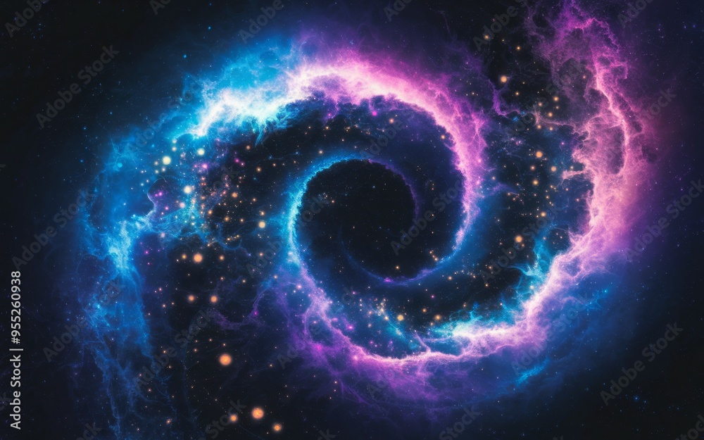 Cosmic spiral nebula. A swirling nebula with a cosmic vortex, symbolizing the vastness and mystery of the universe. Cosmic spiral nebula. A swirling nebula with a cosmic vortex, symbolizing the vastness and mystery of the universe.