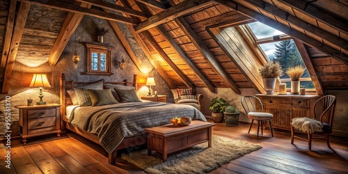 In this cozy retreat, the atmosphere is tranquil, with plush textiles and vintage woodwork blending harmoniously under