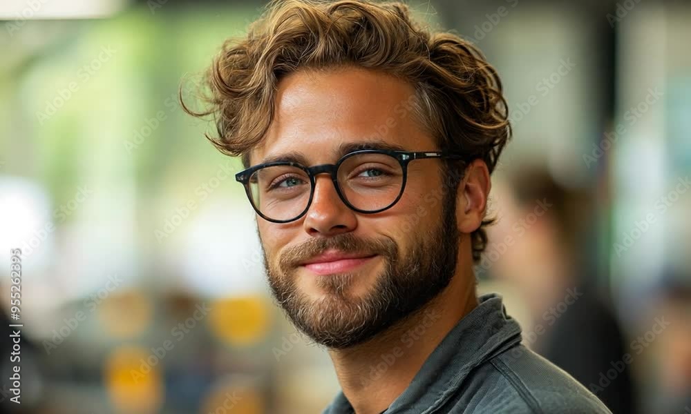 Portrait of a Smiling Man With Glasses Portrait of a Smiling Man With Glasses