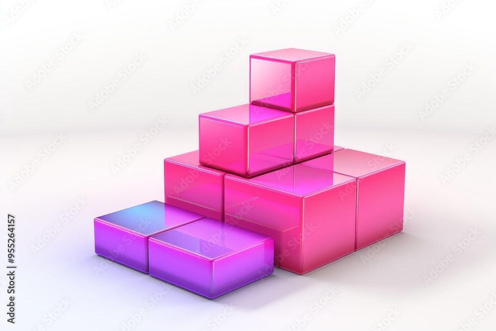 Isolated histogram graph showing increasing trend on white background for optimal visibility Isolated histogram graph showing increasing trend on white background for optimal visibility