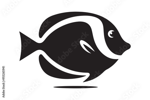 Blue Tang Silhouette Vector Art - Ideal for T-Shirt and Logo Designs