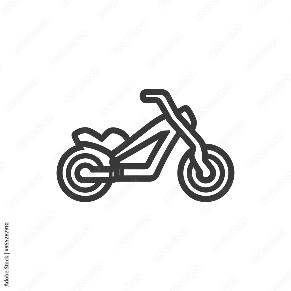 Line Art Illustration of a Motorcycle Line Art Illustration of a Motorcycle