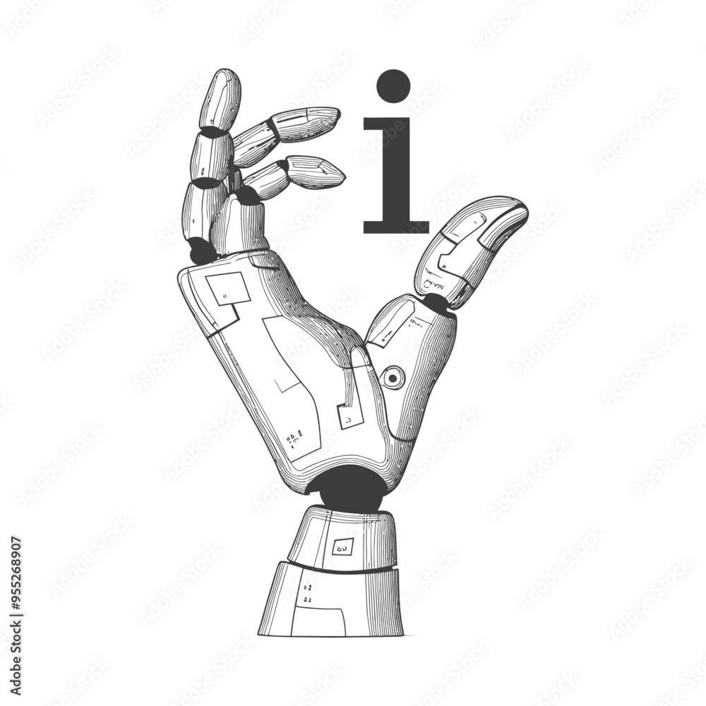 Robotic Hand Forming the Letter I in Sign Language Robotic Hand Forming the Letter I in Sign Language