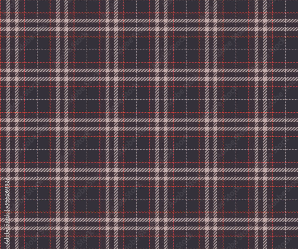 Plaid fabric pattern, purple, orange, white, seamless for textile and design clothes skirt pants apron tablecloth blanket or decoration. Vector illustration. Plaid fabric pattern, purple, orange, white, seamless for textile and design clothes skirt pants apron tablecloth blanket or decoration. Vector illustration.