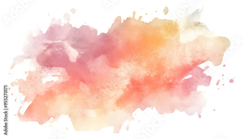 Soft watercolor splashes or strokes in muted tones, offering an artistic yet understated look