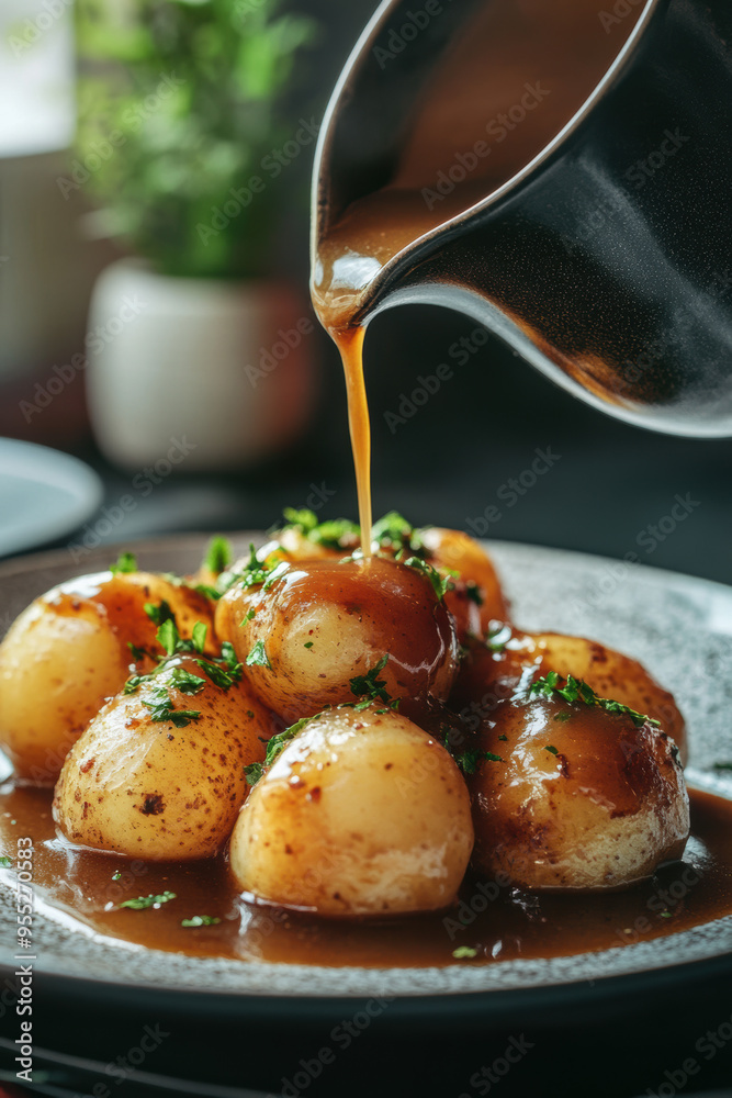 Potatoes with Gravy. Potatoes with Gravy.