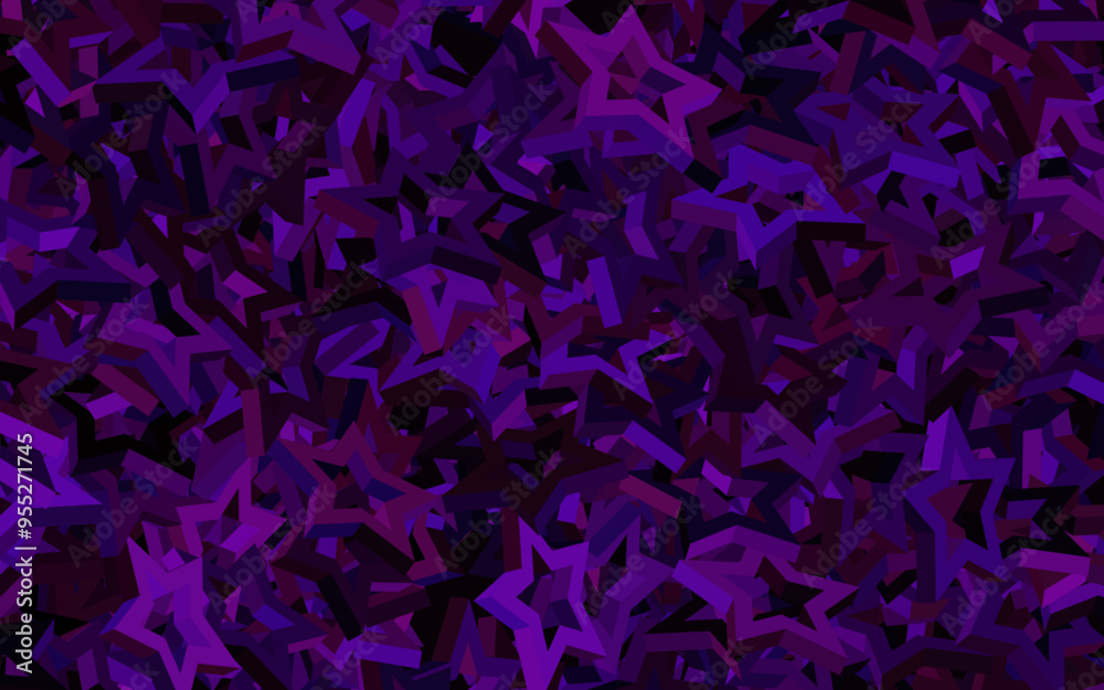 Dark Purple vector pattern with christmas stars. Dark Purple vector pattern with christmas stars.