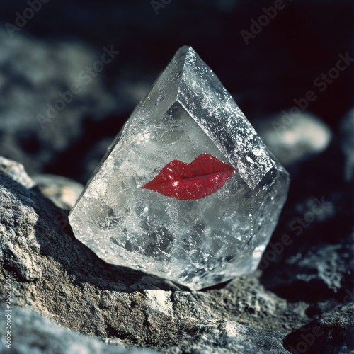 Red Lips in Crystal.