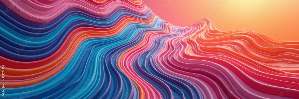 Vibrant abstract waves in a spectrum of colors create a stunning visual, perfect for modern designs, digital art, and creative presentations. Vibrant abstract waves in a spectrum of colors create a stunning visual, perfect for modern designs, digital art, and creative presentations.