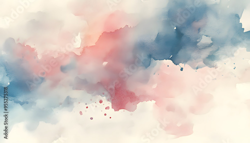 Soft watercolor splashes or strokes in muted tones, offering an artistic yet understated look