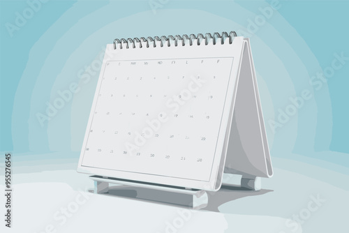 Pristine Desktop Calendar with Ample Space for Monthly and Yearly Planning