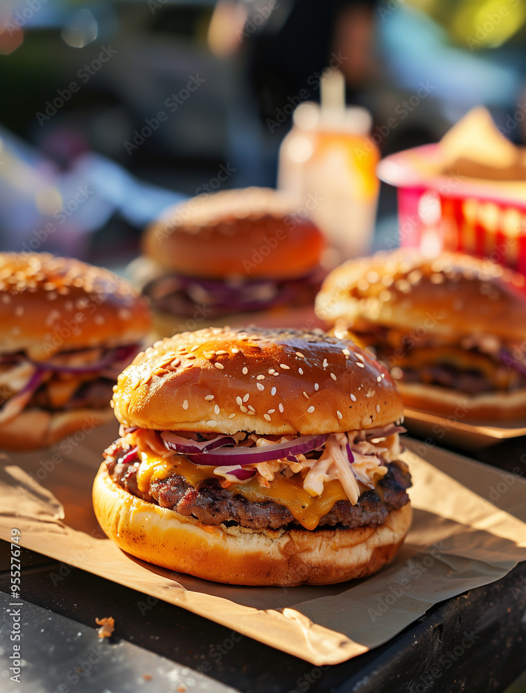 Hamburgers and fries Hamburgers and fries