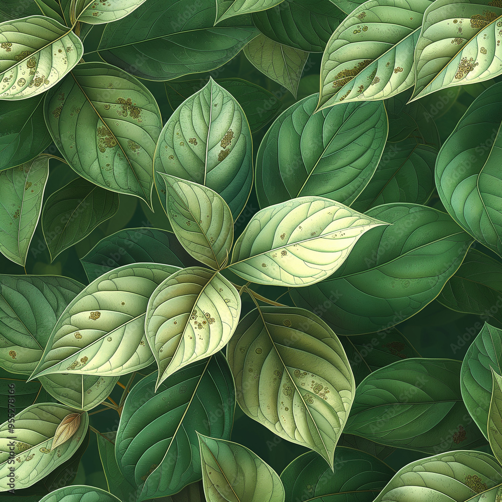 A leafy green tree branch with sunlight shining on it A leafy green tree branch with sunlight shining on it