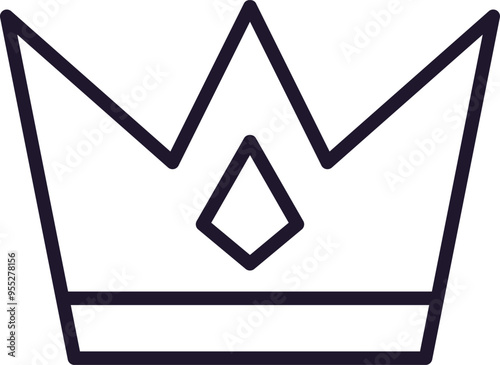 Crown Line Icon for Websites, Apps, Infographics