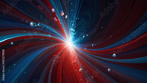 energy, ions, attraction, repulsion, swirling, abstract, dynamic, background, patterns, contrasting, blue, red, interaction, vibrant, motion, charged, flow, fusion, tension, contrast, pulse, radiance,