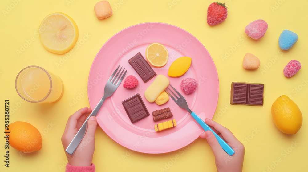 Kids Pink Plate Treats.