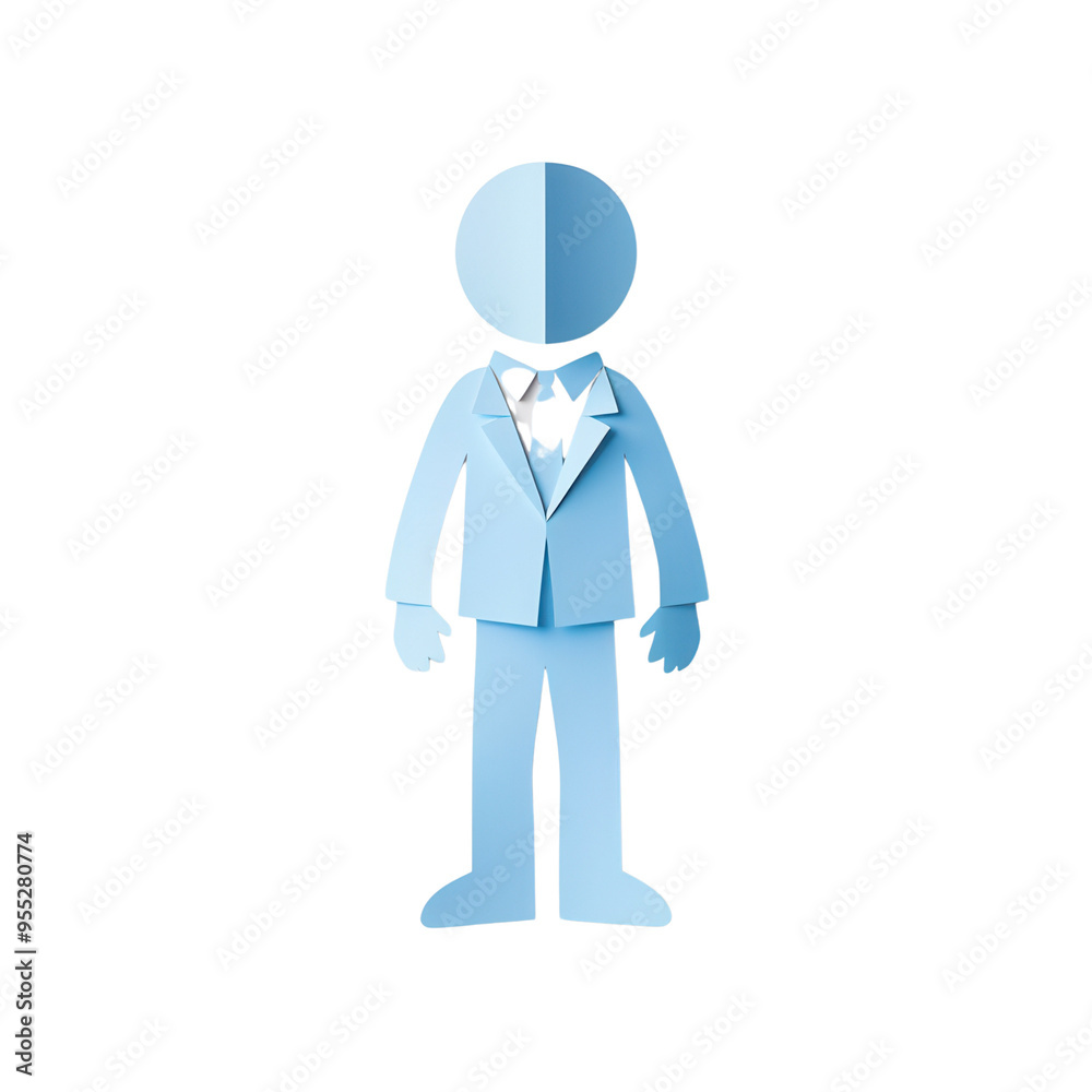 Stylized blue stick figure in a business suit with tie, representing corporate or business concepts. Suitable for presentations and graphics. Stylized blue stick figure in a business suit with tie, representing corporate or business concepts. Suitable for presentations and graphics.