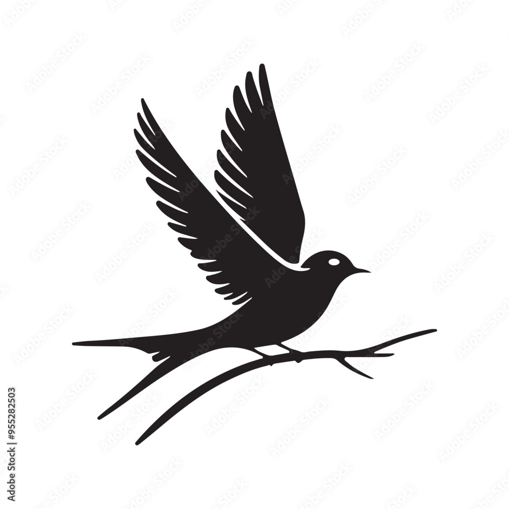 Obraz premium Bird silhouette vector illustration design