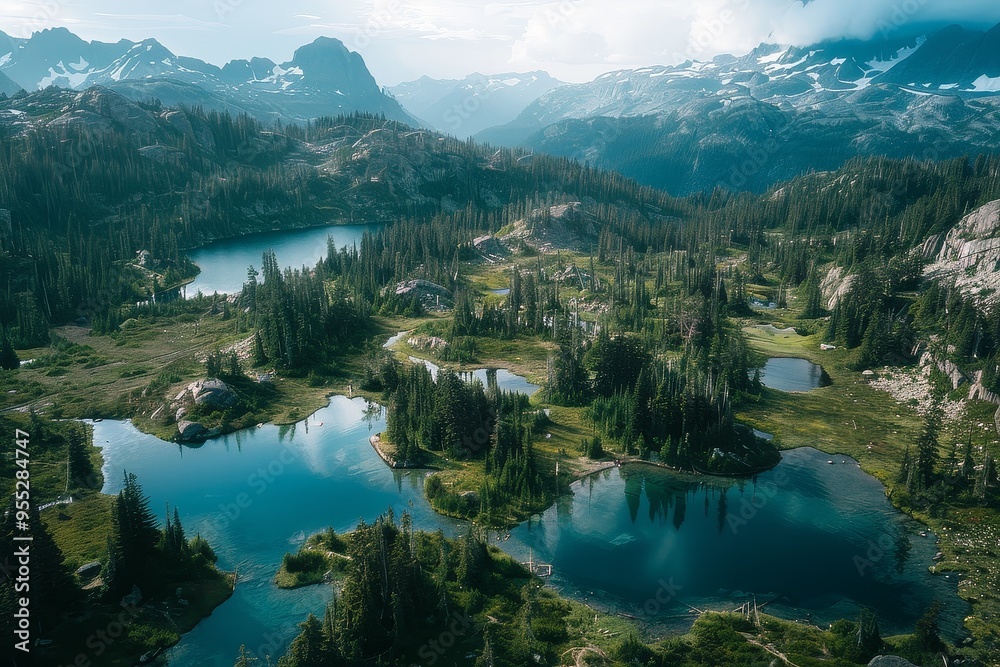 Obraz premium Alpine Wilderness from Above