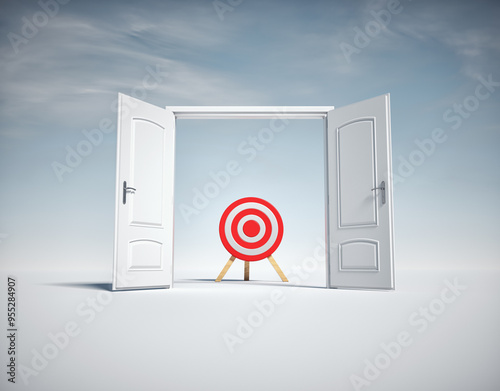 Target visible through an o...