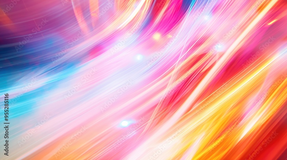 Fading USA Flag Abstract Background with Multicolored Light Streaks Fading USA Flag Abstract Background with Multicolored Light Streaks