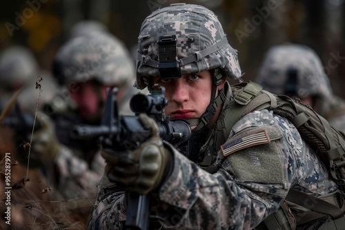 Military Maneuvers in Training Exercise