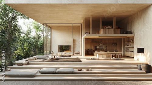 Modern open-concept home blending indoor and outdoor living.