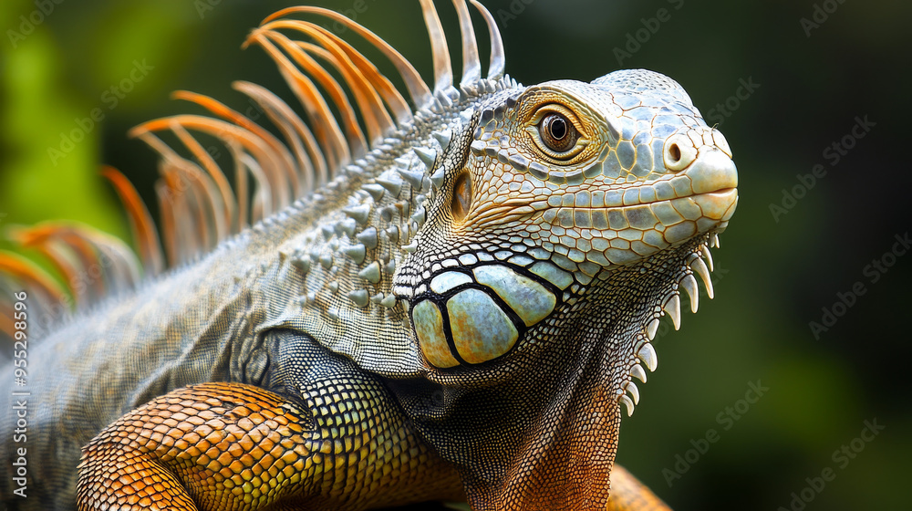 Iguana animal on natural background Iguana animal on natural background